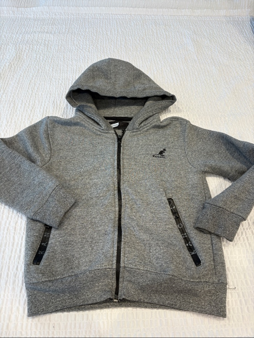 Kangol Kids Gray Full-Zip Hooded Sweatshirt
Size 7-8 yrs